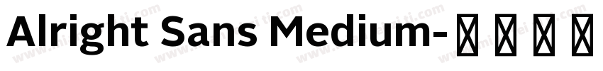 Alright Sans Medium字体转换
